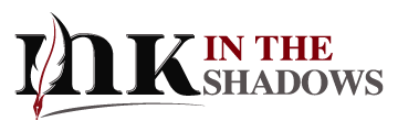 The official logo for Ink In The Shadows, an advanced ghostwriting course that teaches writers how to master the craft from foundational techniques to AI integration. The logo represents discretion, storytelling power, and creative professionalism for ghostwriters.